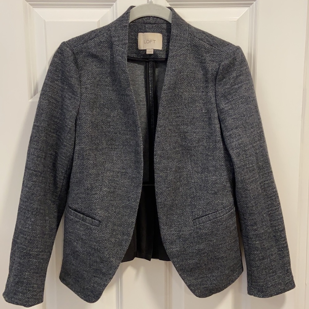 Loft Herringbone Blazer